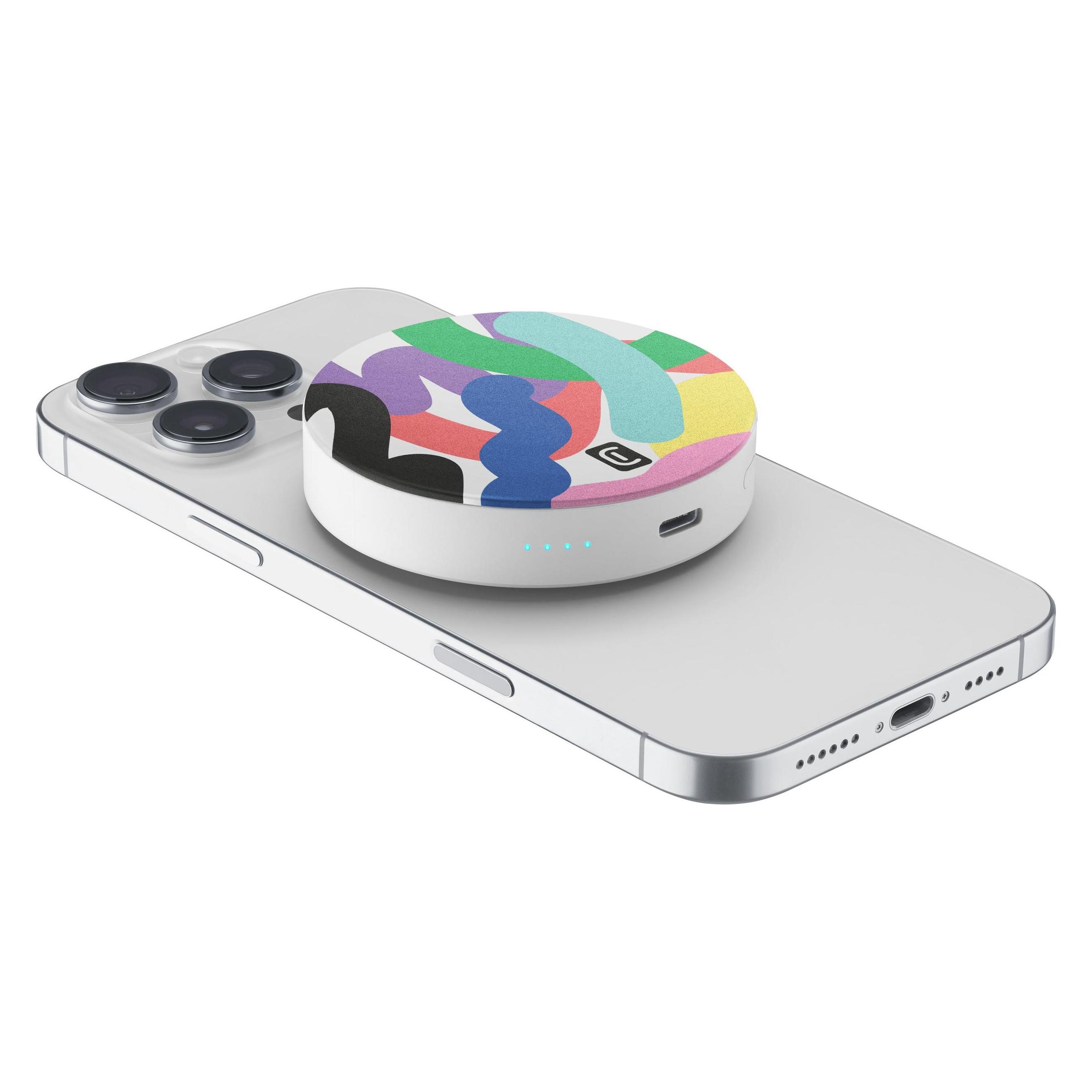 Cellularline Mag Vibe 3000, Powerbank MagSafe 3000 (3000 mAh, 5 W, 37 Wh) (PBMAGROUND3000W)