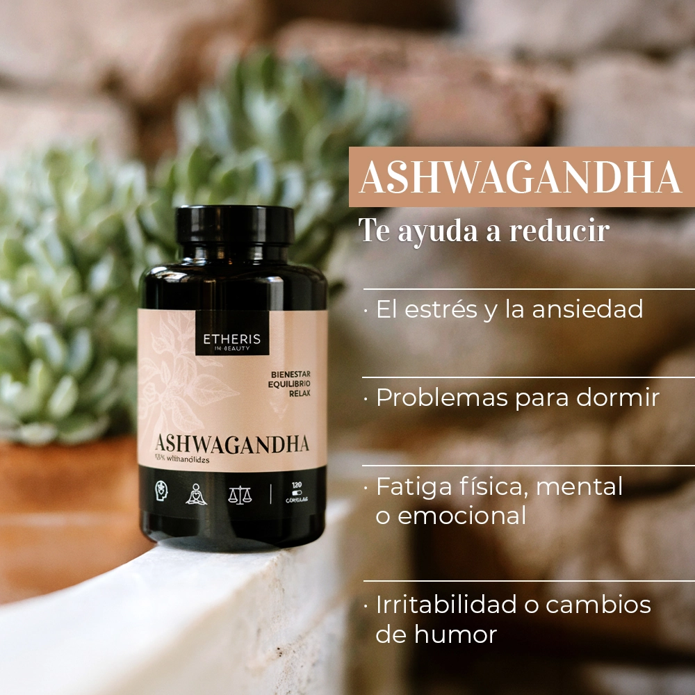 ETHERIS in Beauty Ashwagandha Capsules Food Supplement for Reducing Stress 120&nbsp;caps.