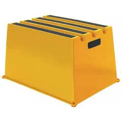 Twinco, Leiter + Gerüst, Schwerlasttritt Stufen einschl. Plattform 1 Plattformhöhe 307 mm Kunststoff gelb (Trittleiter, 52.50 cm)