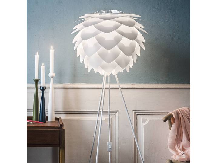 UMAGE Designer Stehlampe Silvia, weiß / opal, für Wohn- / Esszimmer, Aluminium, Design, Stehlampe