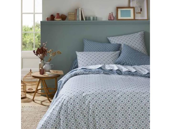 Housse de Couette imprimée\, Charlie\, 260 x 240 cm\, Origin\, Bleu