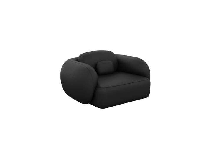 Design Echtleder Loungesessel „Avella“ Echtleder Schwarz BLOOMINGLOFT Collection