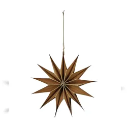 Weihnachtsdeko Papierstern braun zum Hängen Ø 150 mm, 1 Stück