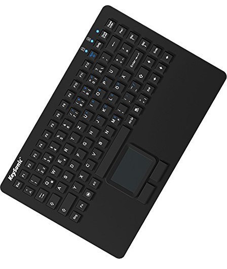 KeySonic KSK-5230 IN Industrie Tastatur mit Touchpad schwarz wasserdicht IP68 (28037)
