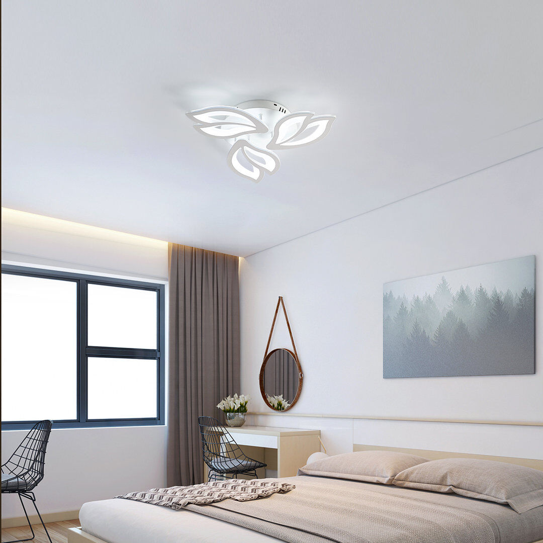 Metro 3-Light LED Semi Flush Mount Ceiling Light White 8cm H X 50cm W X 50cm D