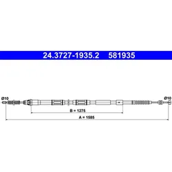 Seilzug Feststellbremse ATE 24.3727-1935.2