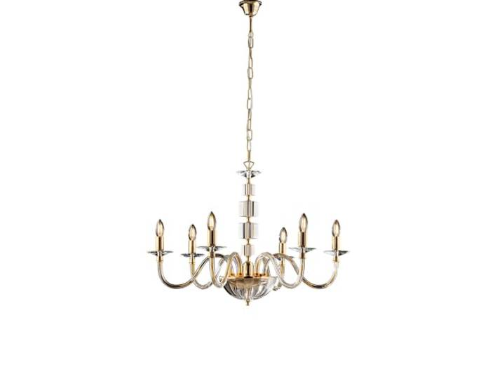 Hedendaagse kroonluchter Frans kristal goud 6 lampen E14