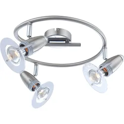 Decken Lampe Metall Chrom Leuchte Nickel Matt Spots Beweglich Schlaf Zimmer Flur