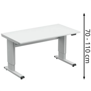 Treston Arbeitstisch WB818EL ESD, elektrisch höhenverstellbar, 180 x 70-110 x 80cm, Melamin, für Werkstatt