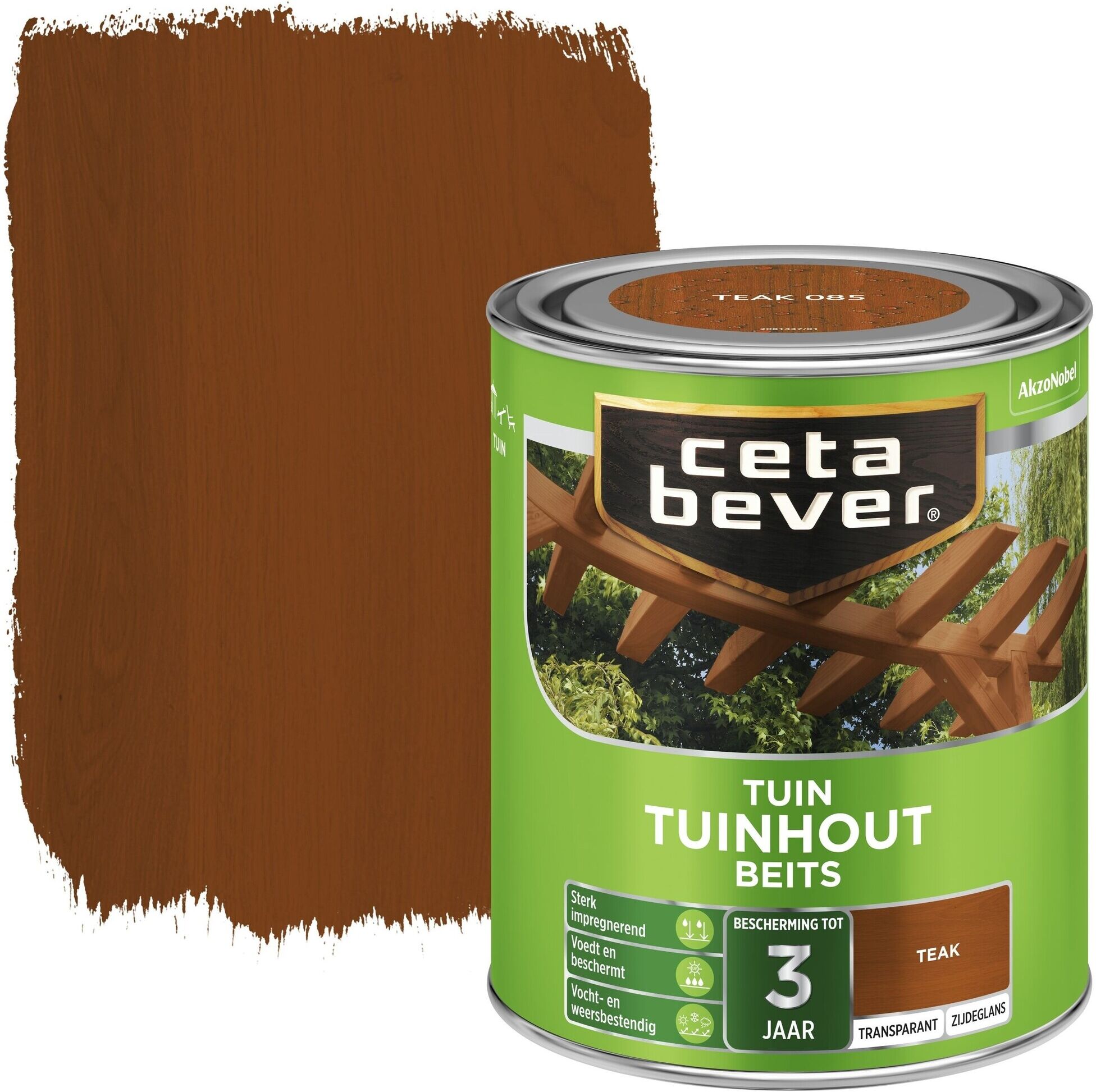 Cetabever Tuinhout Beits Transparant Zijdeglans - Teak
