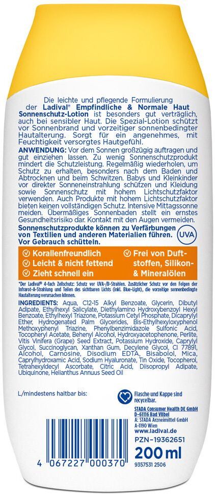 Ladival empfindliche & normale Haut Lotion LSF 30 200 ml