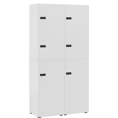 Garderoben-Set SCHILDMEYER "Locked, Garderoben Spint Set, Made in Germany, B: 45,5 cm", weiß (mattweiß), Zahlenschloss, Holzwerkstoff, Kastenmöbel-Sets, Solide Verarbeitung - Dieses Produkt ist in Deutschland gefertigt