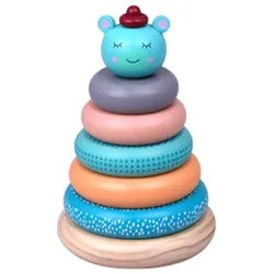 Barbo Toys Holzturm Pyramide Freunde des Waldes