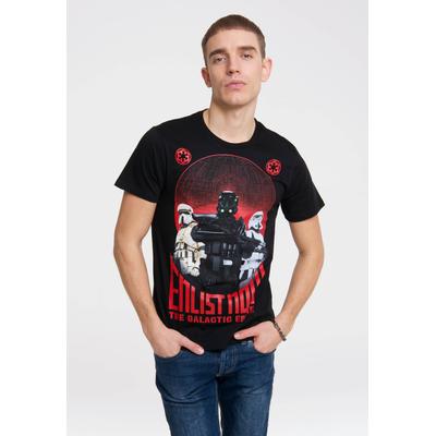 T-Shirt LOGOSHIRT "Star Wars - Galactic Empire", Herren, Gr. XL, schwarz, 100% Baumwolle, bedruckt, normal, Rundhals, Shirts T-Shirt, mit Star Wars-Motiv