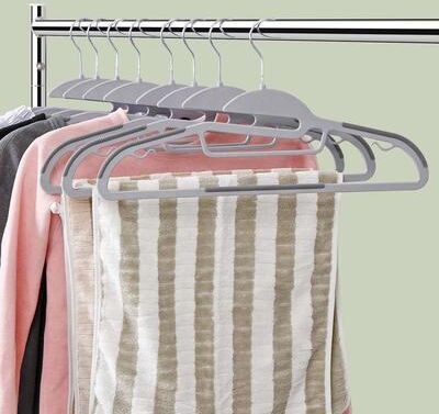 Drop Dash Deals Slim Non Slip Space Saving Clothes Hangers Gray Plastic Closet Organizer Slim Non Slip Space Saving Clothes Hangers Gray Plastic Closet Organizer
