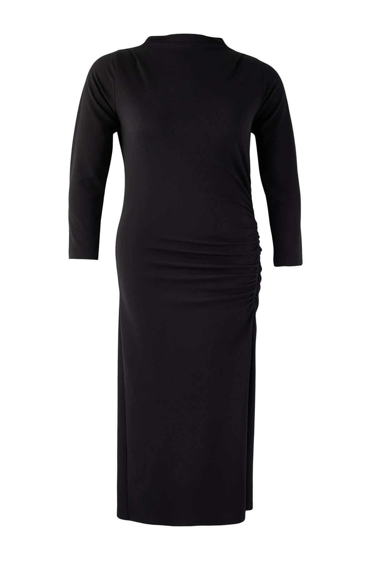 Curve Dames Maxi Lange Casual Shift Jurk in Plus Size