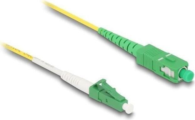 Delock Glasvezelkabel LC/APC naar SC/APC single-mode Simplex 1 meter Geel