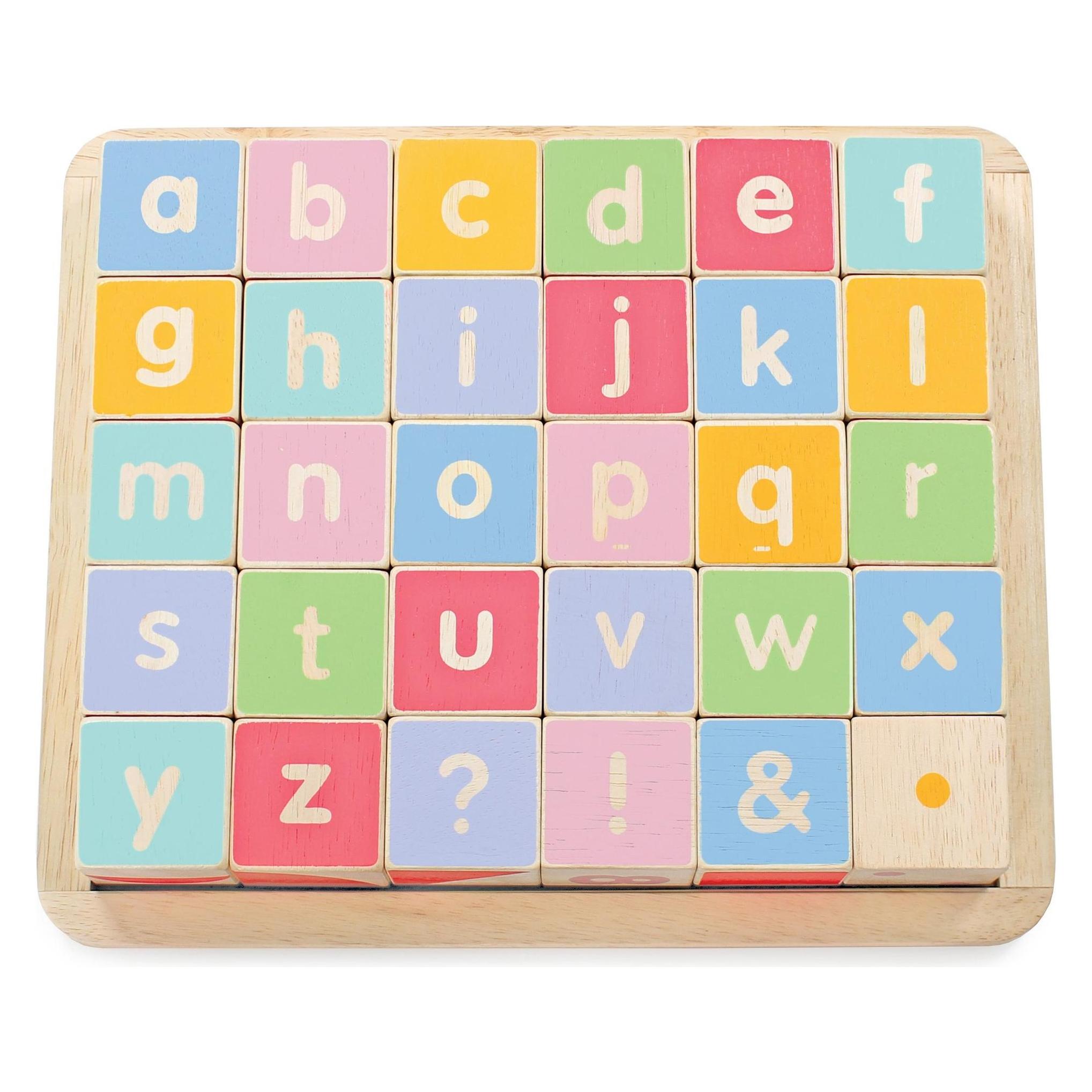 Le Toy Van Farbige Holzwürfel - ABC & mehr (5060023421010)