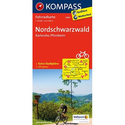 KOMPASS Fahrradkarte 3094 Nordschwarzwald - Karlsruhe - Pforzheim 1:70.000, Sonstige von , KOMPASS Freytag & Berndt, 978-3-85026-591-1