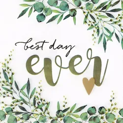 Papierservietten "Best Day Ever"