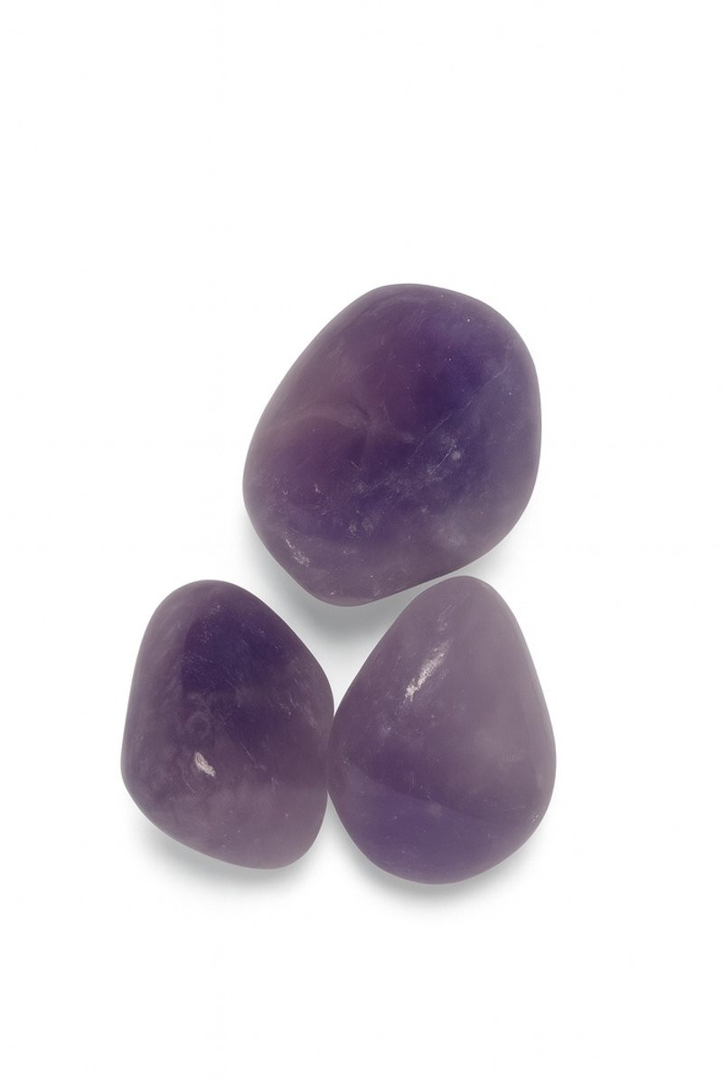 Set van 3 gepolijste amethist edelstenen van A-kwaliteit, 2-3 cm, voor meditatie