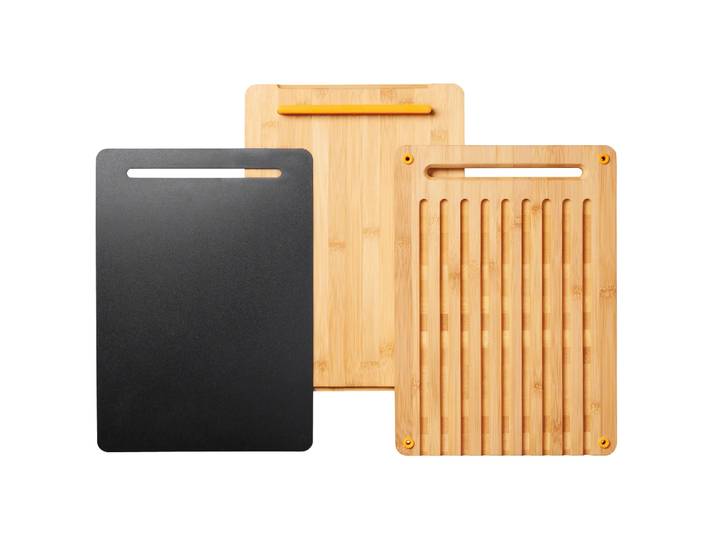 Fiskars Functional Form snijplank 3-delig Bamboe-kunststof