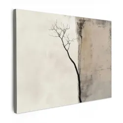 LEINWANDBILD Wabi sabi - Pflanze - Beige Wandbilder 80x60 cm