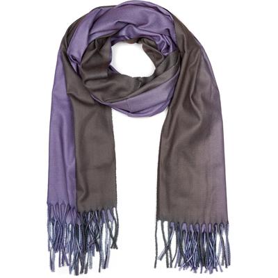 Schal STYLEBREAKER "Schal mit 2-Farbigem Farbverlauf", Damen, lila (lila, grau), Obermaterial: 100% Polyester PES., Modisch, Modetücher Schal