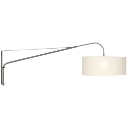 Wandleuchte Lampe Schlafzimmerleuchte weiß Textil silber Leseleuchte schwenkbar