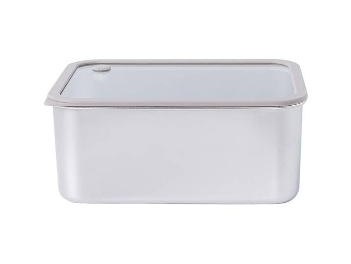 Vorratsdose Judy Grau Edelstahl B 19.5 cm T 14.8 cm 1.8 l - Farbe: chrom - Vorratsdose