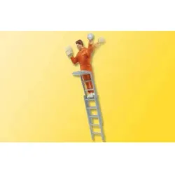 Viessmann 5117 - Plakatkleber auf Leiter, bewegt, Spur H0