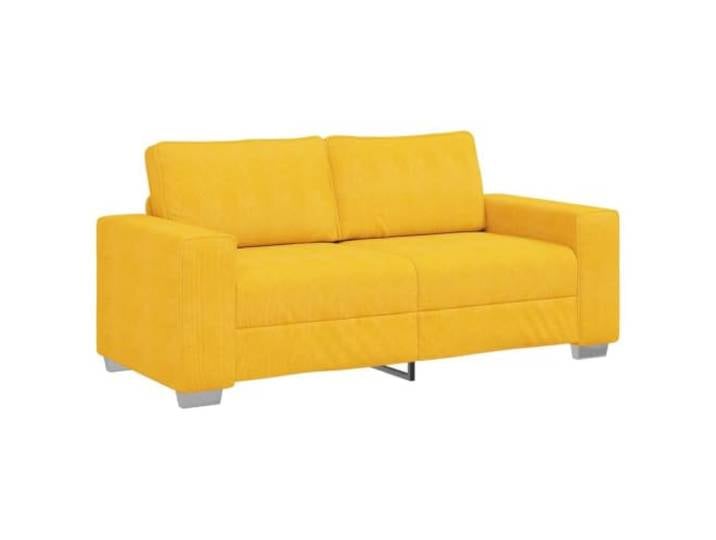 KUTYWEXFM Zweisitzer-Sofa Cordstoff Couch 180x77x82 cm Hellgelb Gemütliche Polstercouch aus weichem Cordstoff mit Armlehnen in Holzoptik für Wohnzimmer, Schlafzimmer und Büro.