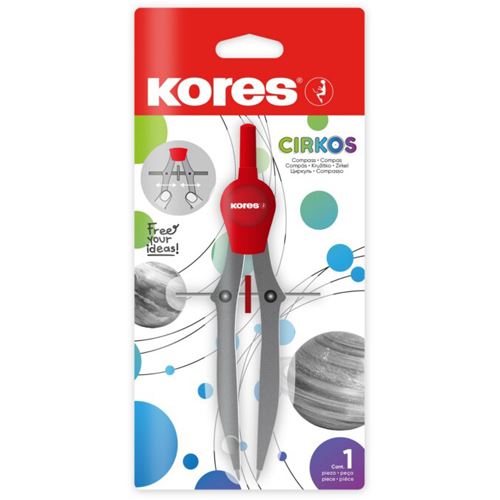 Kores Zirkel Cirkos grau-rot, 1 St.