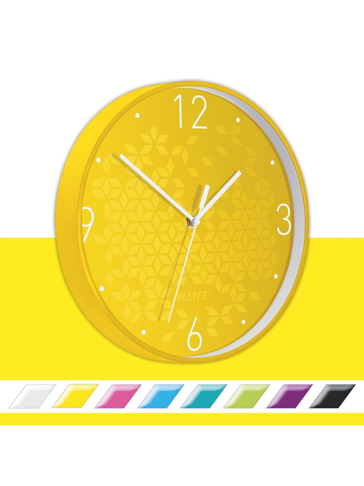 Leitz WOW Wanduhr Gelb