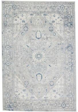 Vibe Dianella Medallion Light Gray/ Dark Blue Area Rug