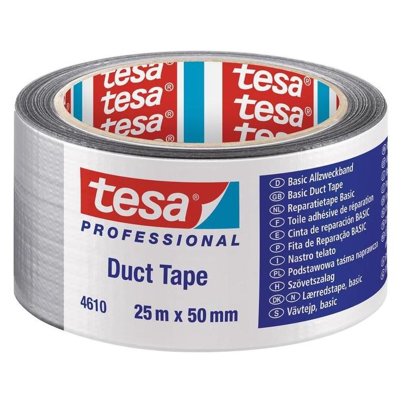 tesa Reparaturband 50mm BASIC 25m Silber - H0461001 (50 mm) (H0461001)