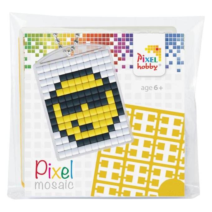 Magni Pixel P23022 Mosaik Medaillon Smile, Schlüsselanhänger für Kinder zum Selbstgestalten, kinderleichte (23022)