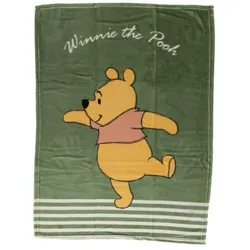 COFI 1453 Winnie Pu der Bär Korallen Babydecke Weiche Fleecedecke für Babys 100 x 75 cm
