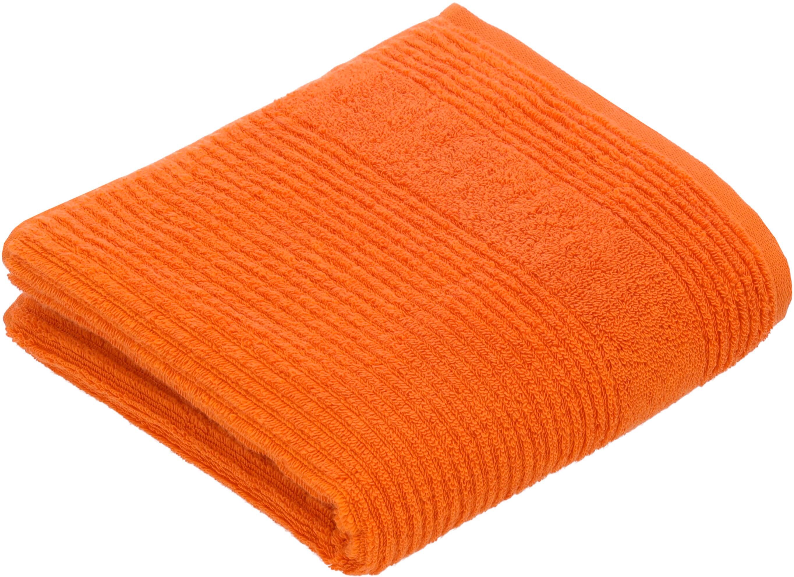 Handtuch VOSSEN "Tomorrow", orange (electric orange), B:50cm L:100cm, Webfrottier, Baumwolle, Handtücher, Handtuch electric orange B/L: 50cmx100cm, 1 Stk., Webfrottier