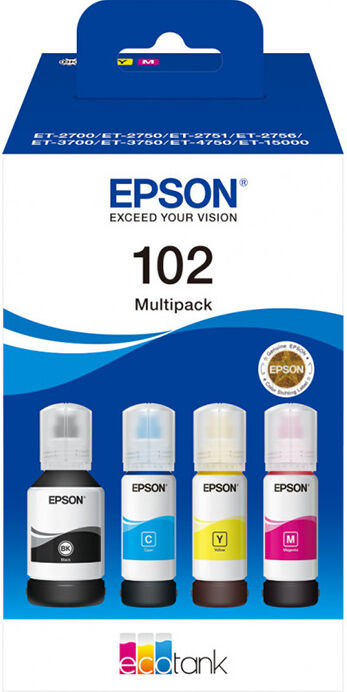 TINTEIRO EPSON 102 ECOTANK MULTIPACK