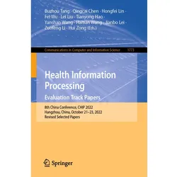 Health Information Processing. Evaluation Track Papers, Fachbücher