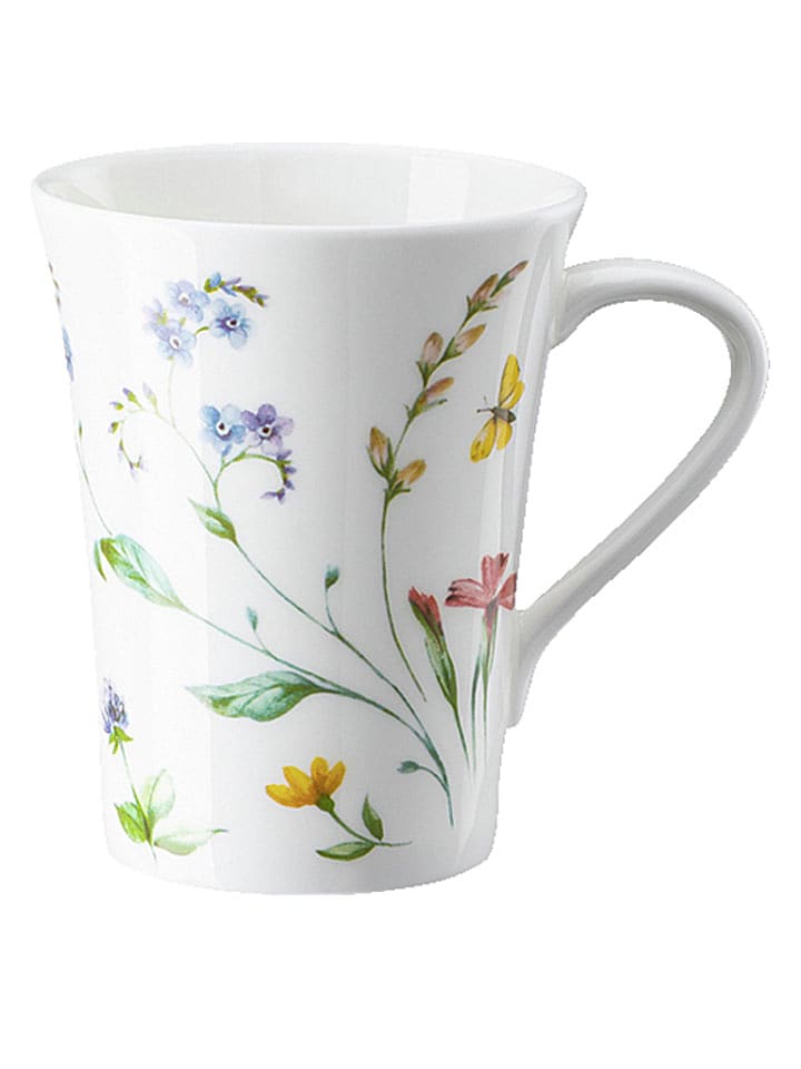 Tasse "Hutschenreuther" in Weiß/ Lila/ Gelb - 400 ml - onesize