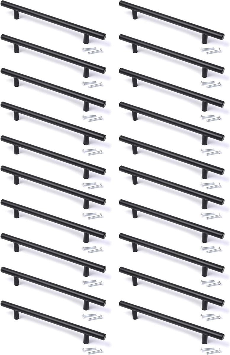 T-bar Handvat Mat Zwart - Greep voor Meubels - 64mm Gatcentra