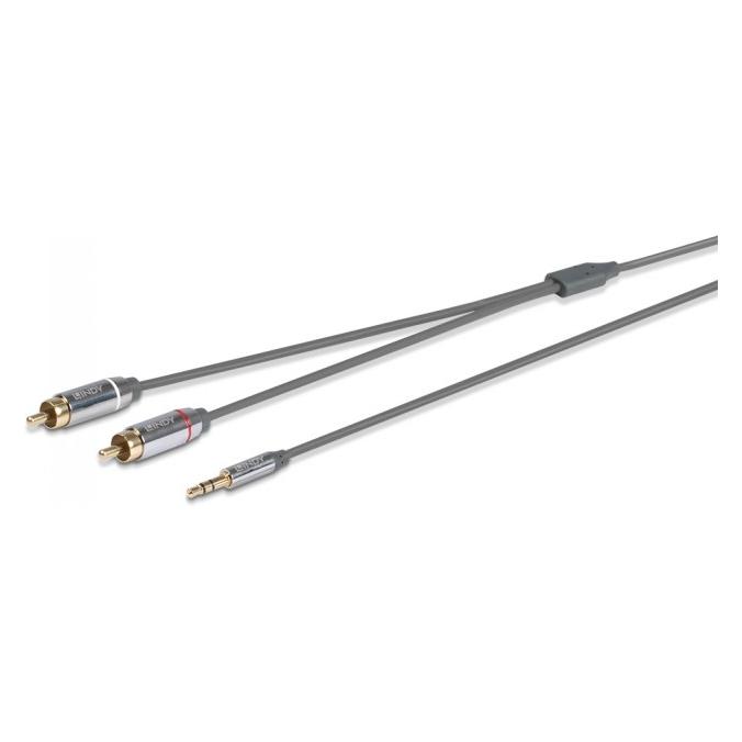 Lindy Audio an Phono Audiokabel Cromo Line (10 m, AUX Kabel, Cinch Kabel) (35337)