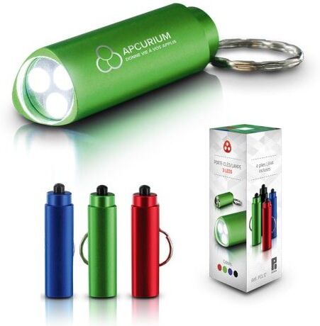 Mug porte-clés lampe publicitaire aluminium vert