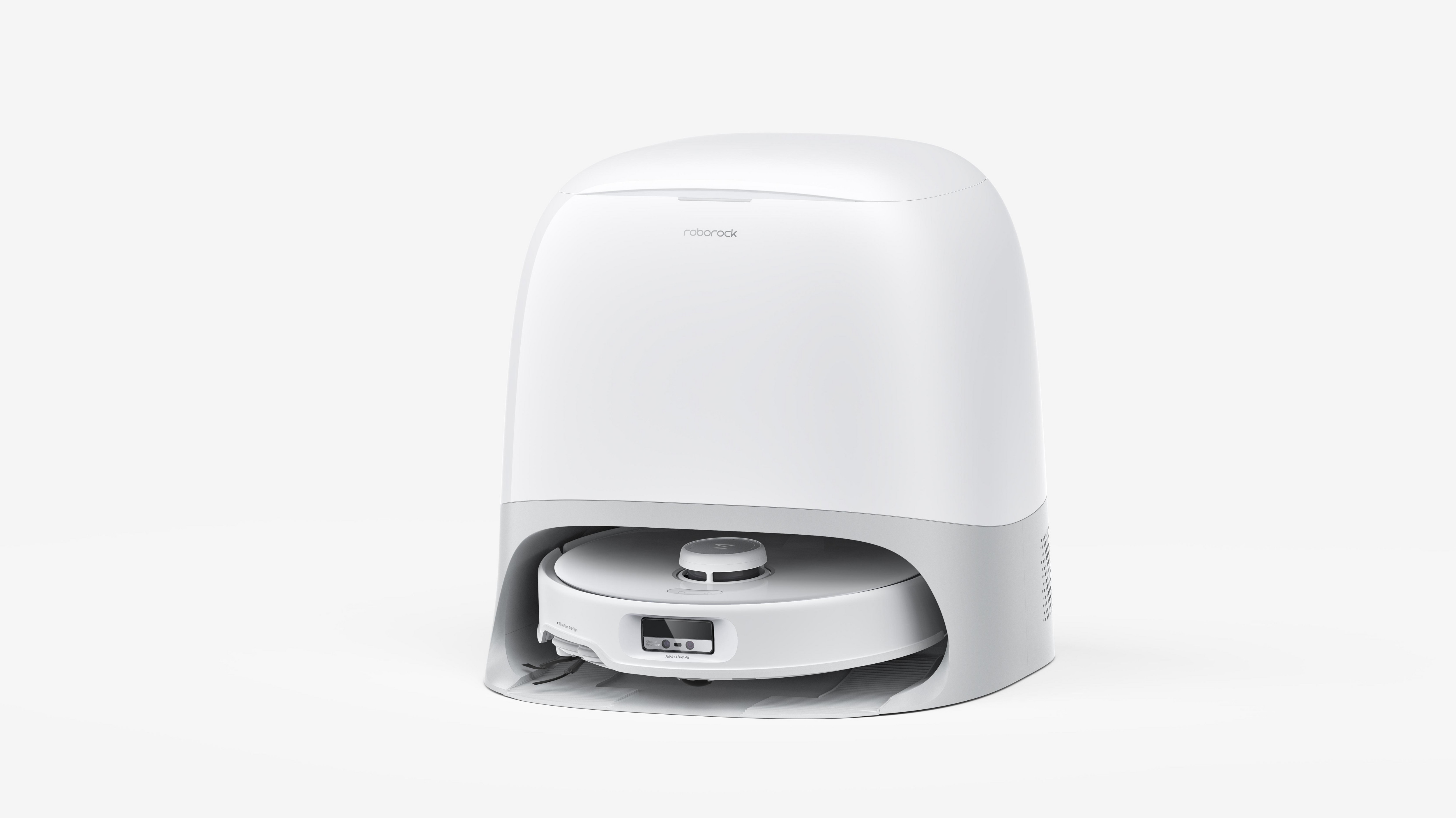 Roborock Qrevo Curv Saug-/Wischroboter mit FlexiArm Wischsystem Absaugstation weiß