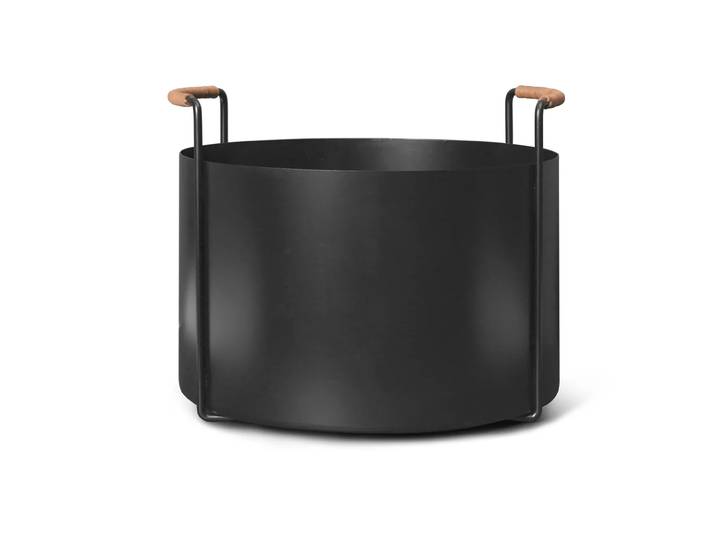 Ferm Living Panier à bûches Port, 42x40x32,4 cm Black