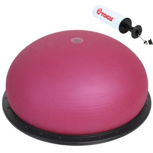 Togu Balance-Ball Jumper Pro mit Luftpumpe, Ø 52 cm, berrry, beidseitig nutzbar, belastbar bis 200 kg
