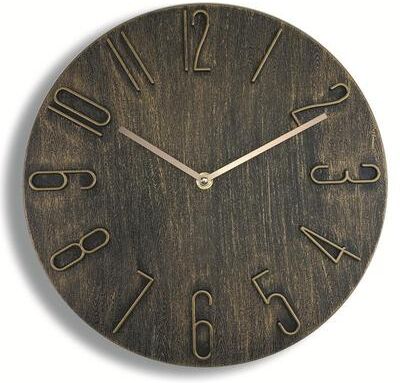 Inspired Deals Silent Frameless Wall Clock 12 Inch Minimalist Modern Quartz Clock Gold Bronze
