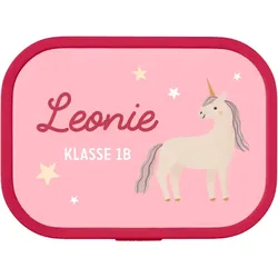 Mepal Brotdose im Design "Brotdose Einschulung: Kleines Einhorn" selbst gestalten – BPA-frei, mit Foto & Namen